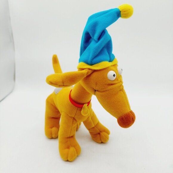 Rugrats Spike the Dog 6" Plush Stuffed Mattel 1998 Wearing Blue Hat READ - Picture 4 of 9